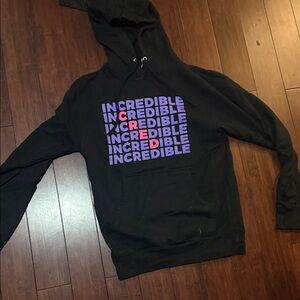 Incredible Black Hoodie Womens Small Pockets Hooded Sweater - LIKE NEW